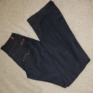 7 For All Mankind Women's Boot Cut Jeans - Dark Blue